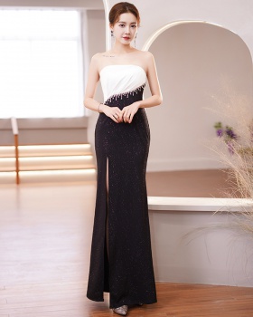 Wrapped chest formal dress sexy evening dress