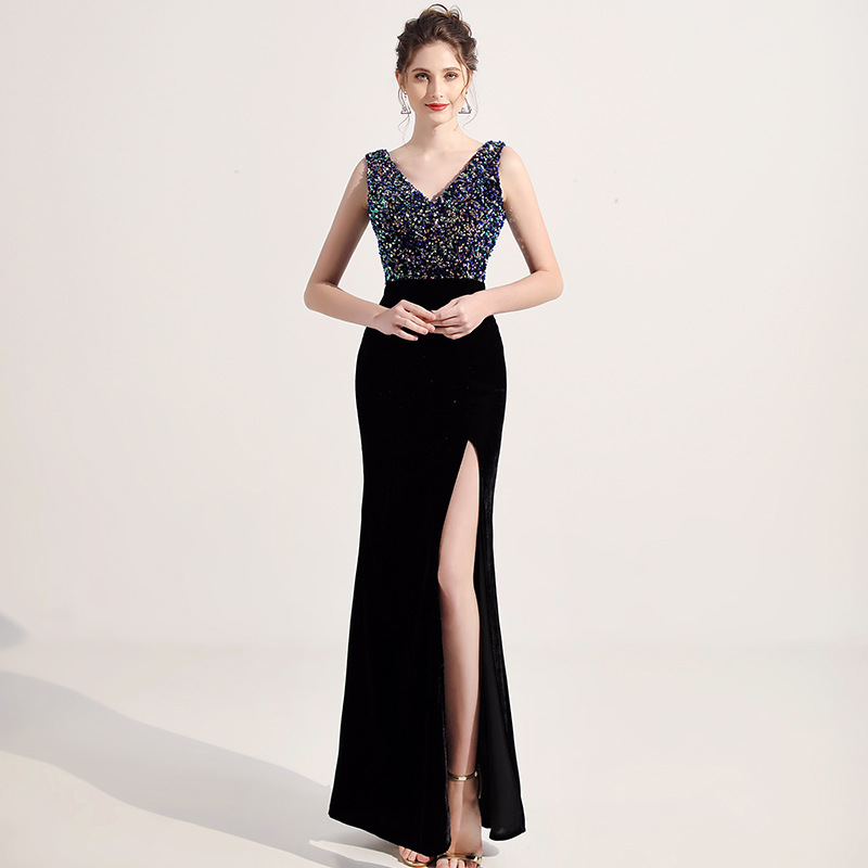 Fashion long dress catwalk formal dress for women