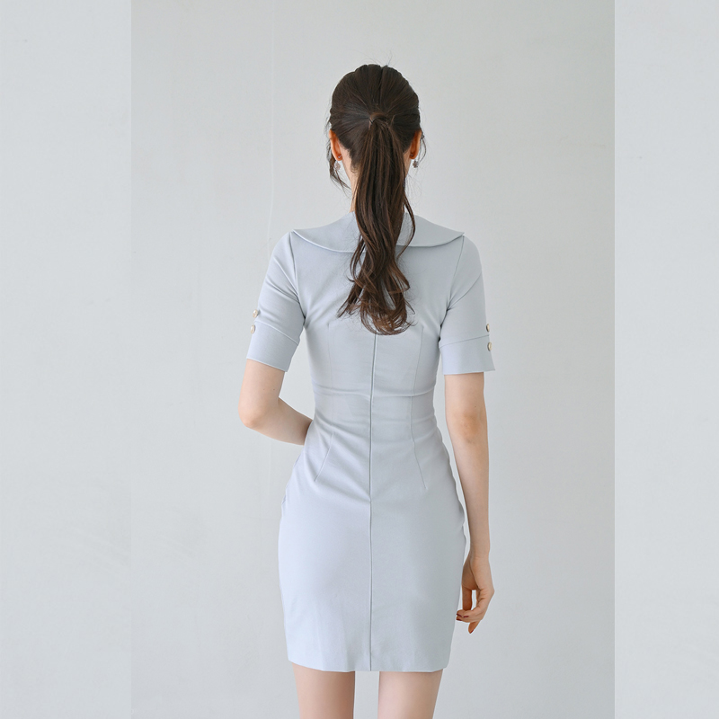 Summer temperament business suit single-breasted dress
