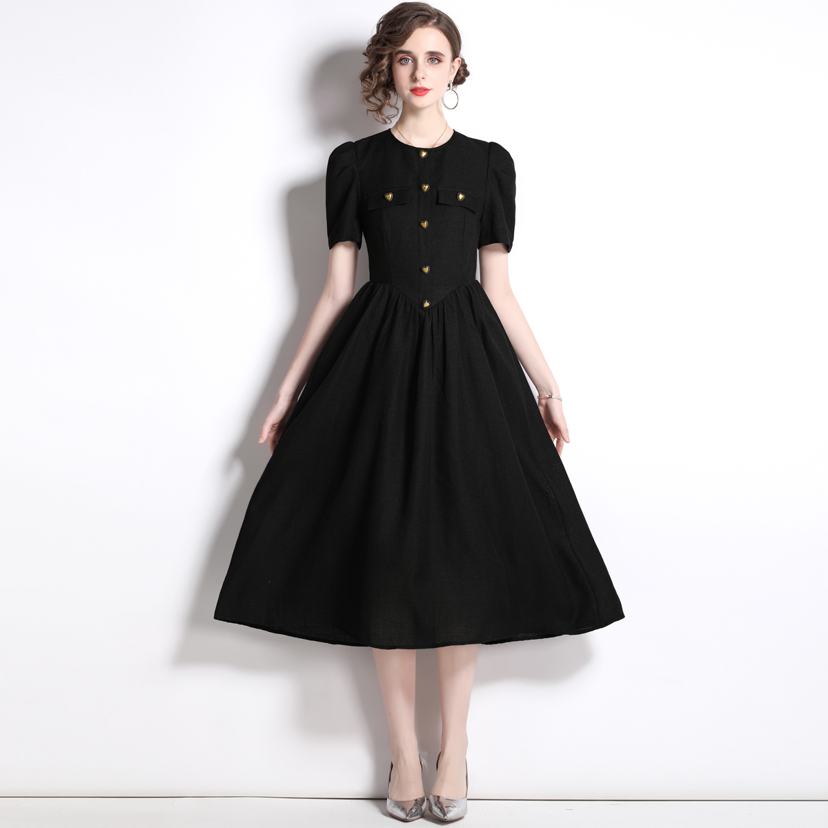 Black formal dress summer dress for women
