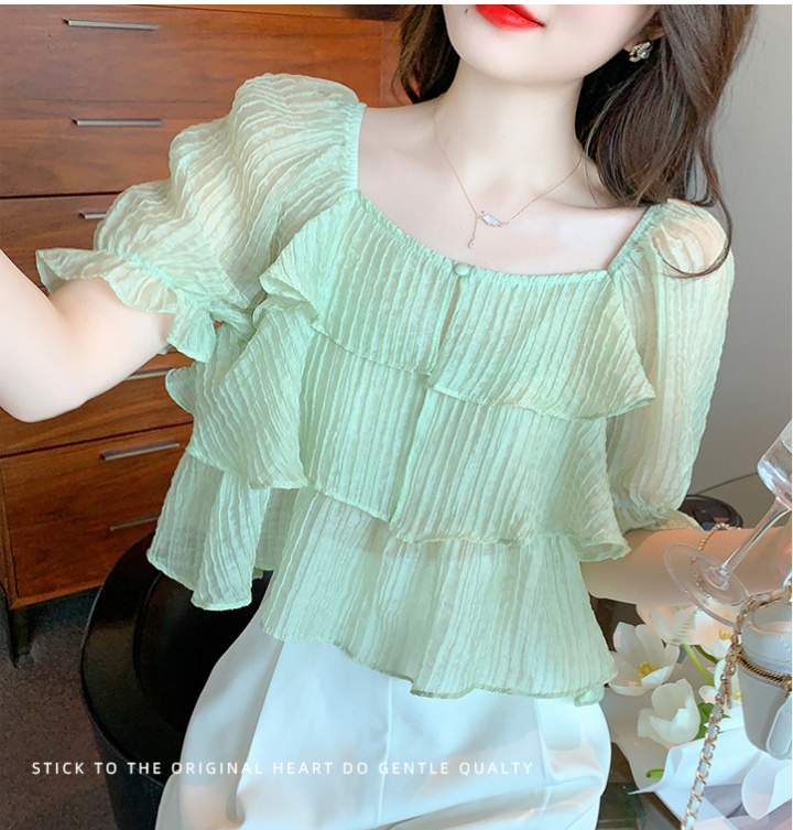 Short sleeve summer shirt Korean style tops for women