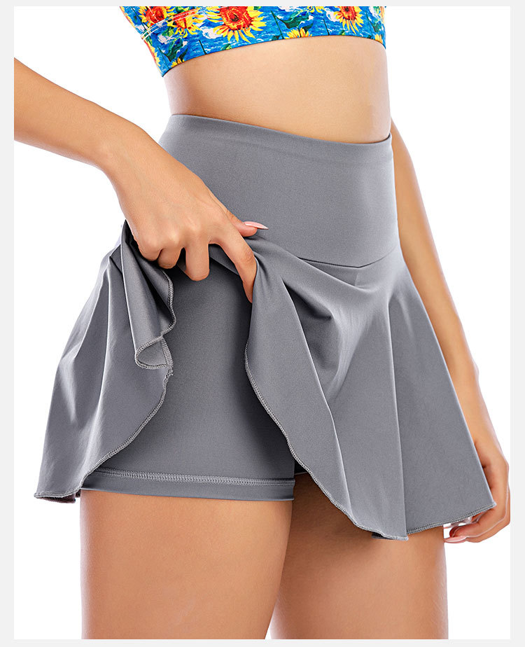 Fitness yoga pleated short skirt bottoming sports skirt
