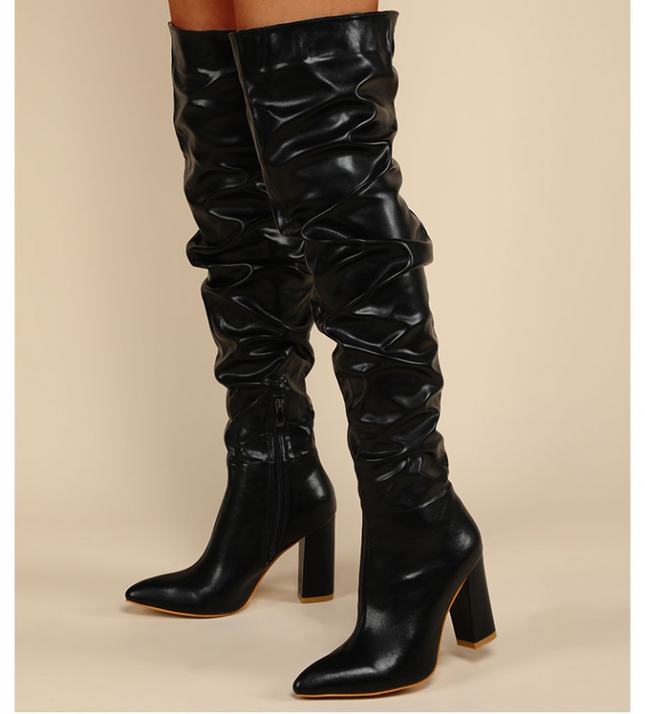 Side zipper high-heeled shoes women's boots for women