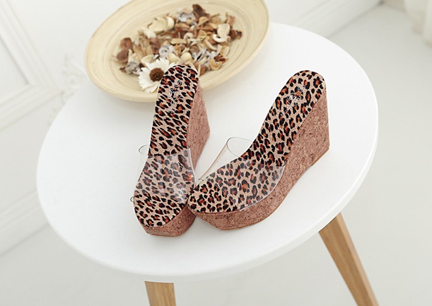 Thick crust high-heeled shoes slippers for women