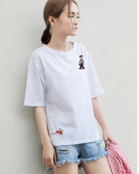 Summer cartoon T-shirt short sleeve tops for women