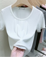 Short sleeve Western style T-shirt slim pure tops for women