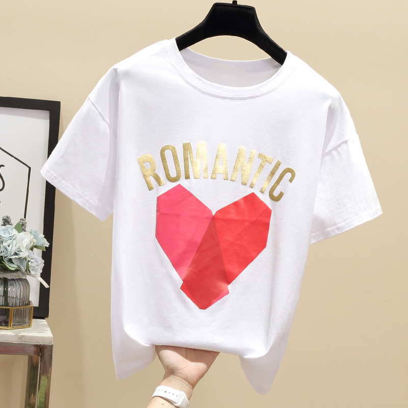 Loose all-match tops summer Western style T-shirt for women