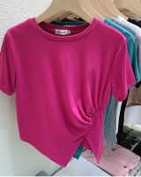 Pure cotton summer tops all-match T-shirt for women