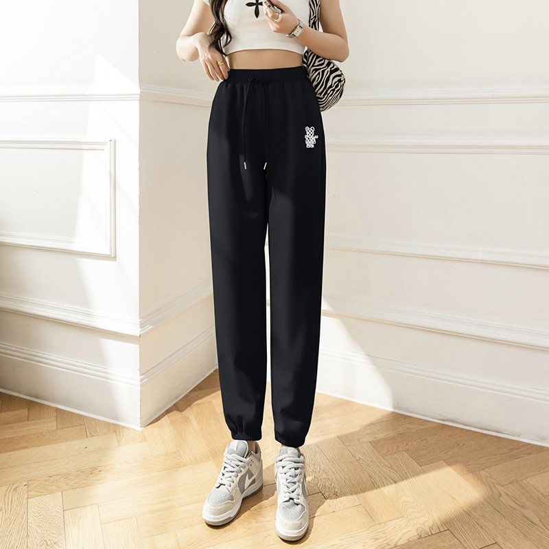 Thin gray casual pants summer sweatpants for women