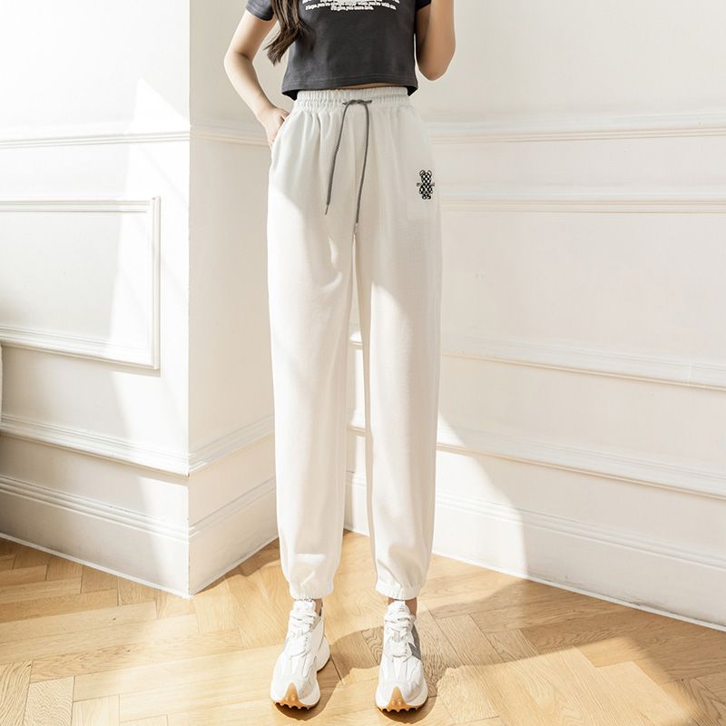 Thin gray casual pants summer sweatpants for women