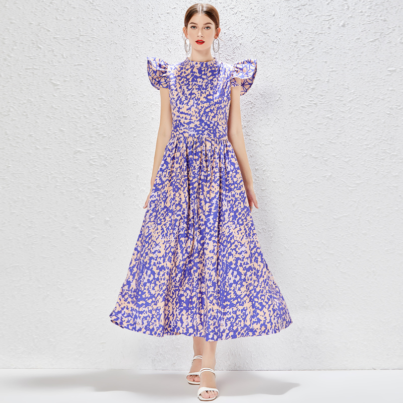 Printing printing and dyeing dress floral long dress