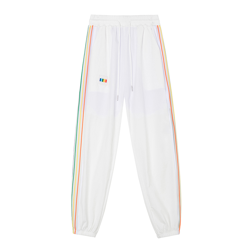 Summer thin harem pants rainbow sweatpants for women