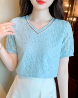 Short sleeve tops lace small shirt for women