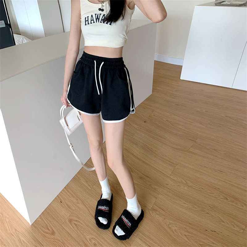 Short sports wide leg loose Casual mixed colors shorts