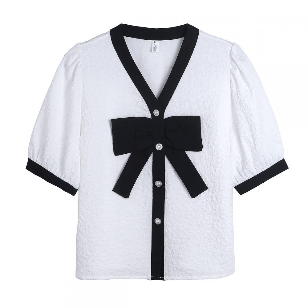 Fashion and elegant chiffon shirt white tops for women