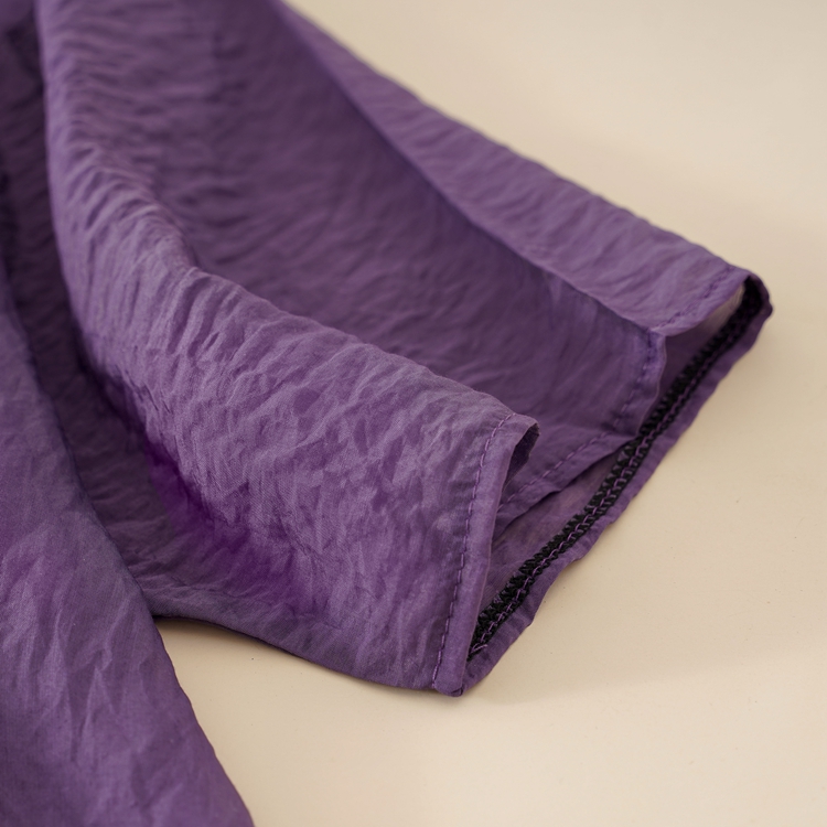 Short sleeve purple tops large yard temperament T-shirt