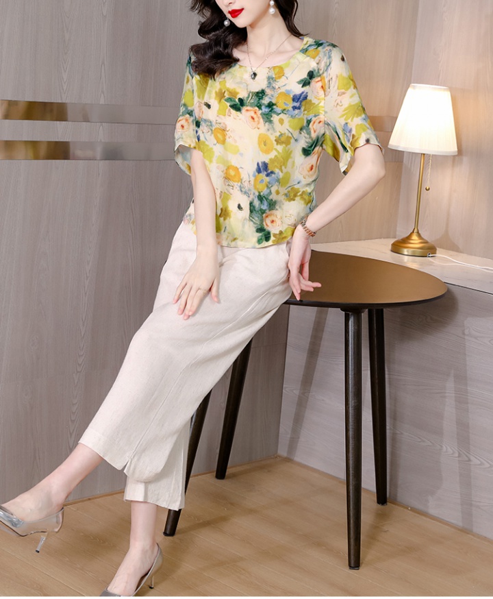 Summer shirt casual pants 2pcs set for women