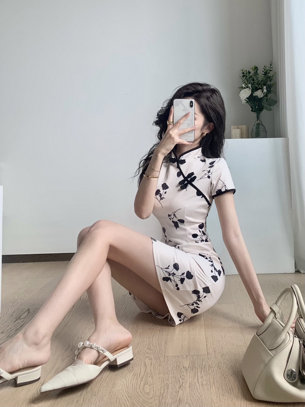 Maiden short sexy cheongsam colors split retro dress
