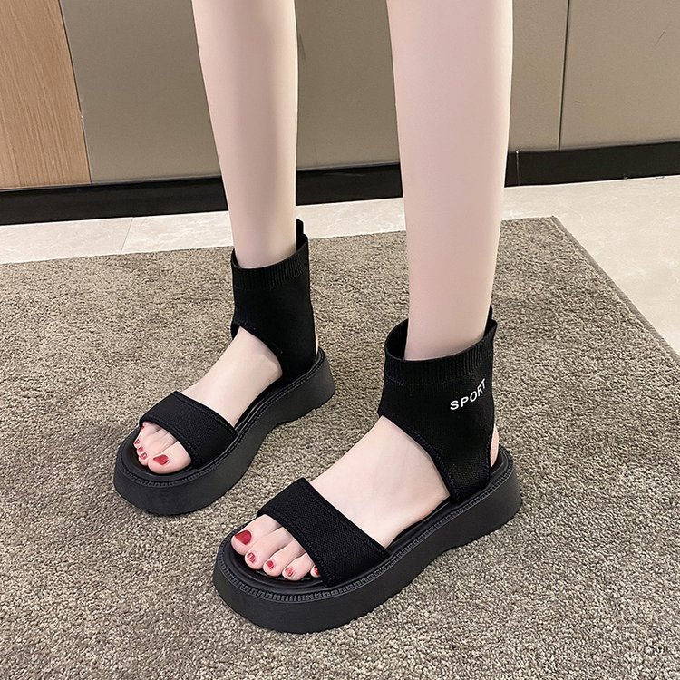 College style fish mouth summer Korean style sandals