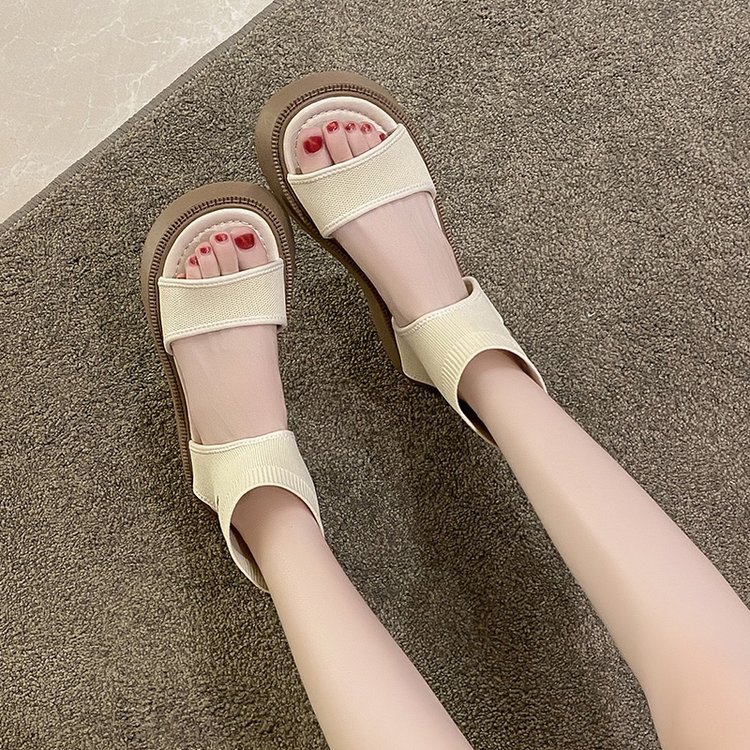 College style fish mouth summer Korean style sandals
