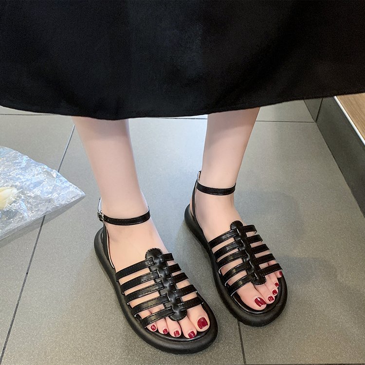Fish mouth Korean style sandals student shoes for women