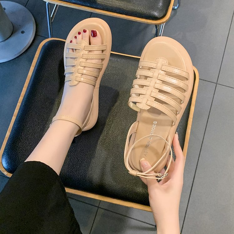 Fish mouth Korean style sandals student shoes for women