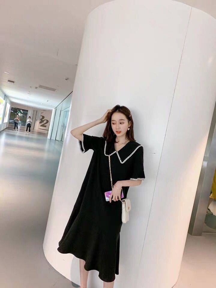 Slim loose Cover belly Korean style dress for women