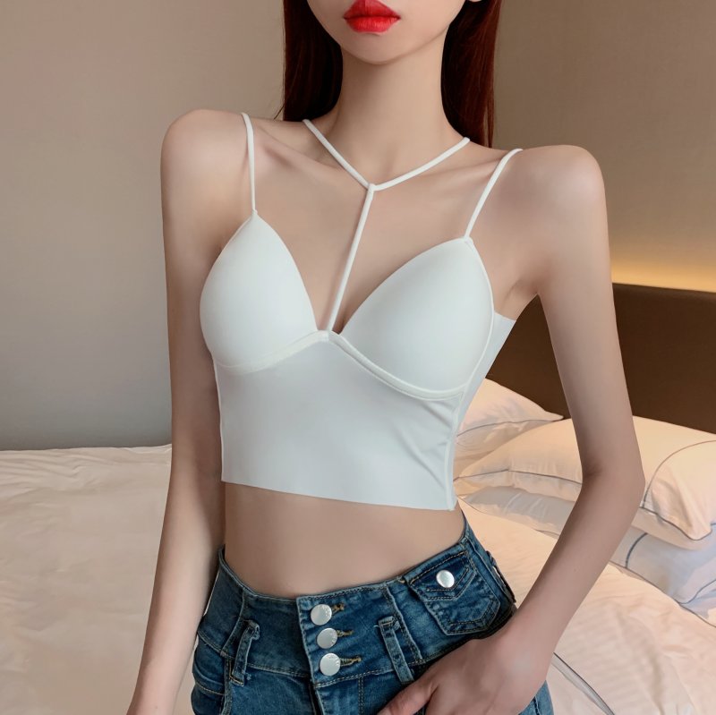 Sling fine band ice silk tops summer sexy vest for women