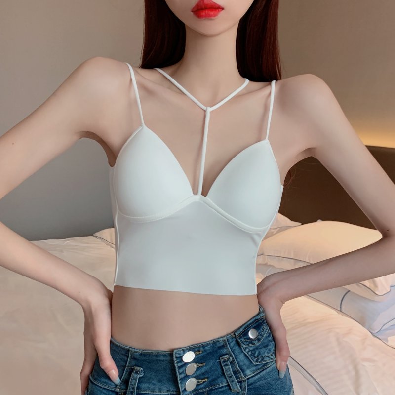 Sling fine band ice silk tops summer sexy vest for women