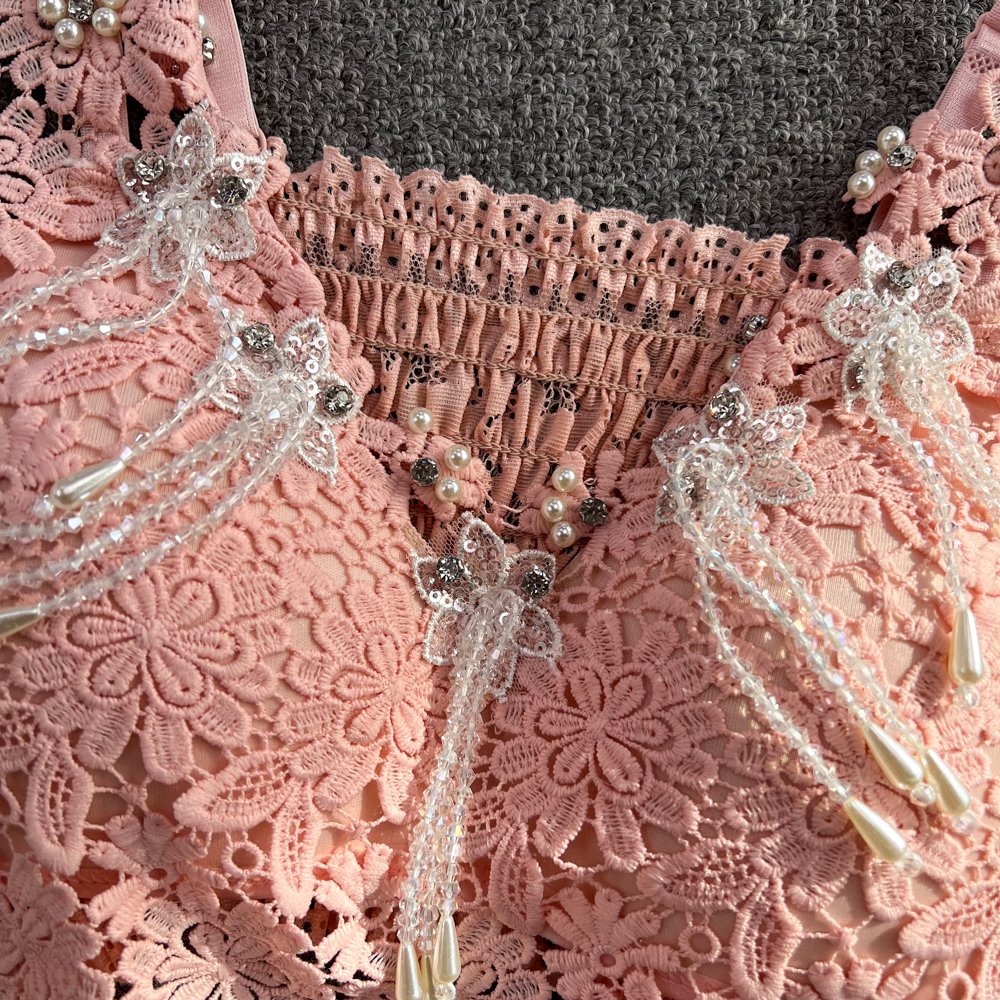Summer short tops Western style crochet vest for women