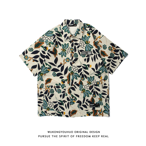 Hawaii Casual hip-hop street floral loose shirt for women