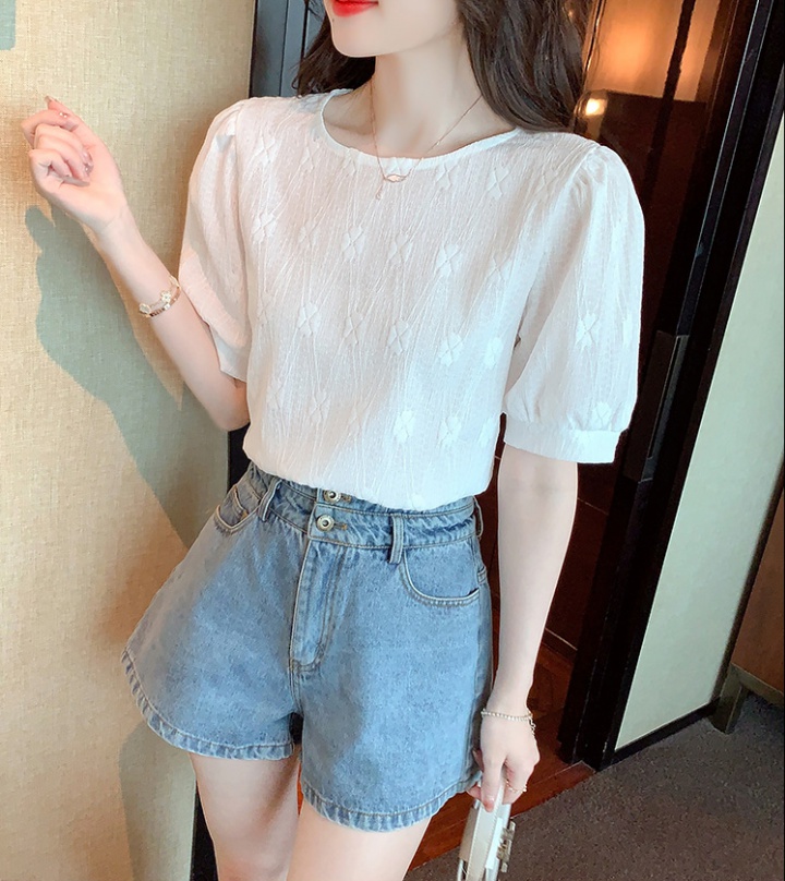 Korean style summer tops chiffon shirt for women