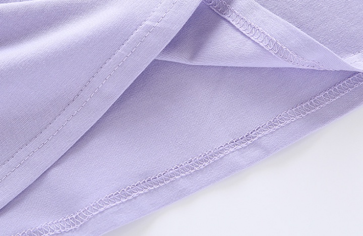 Lace summer T-shirt sweet purple tops for women