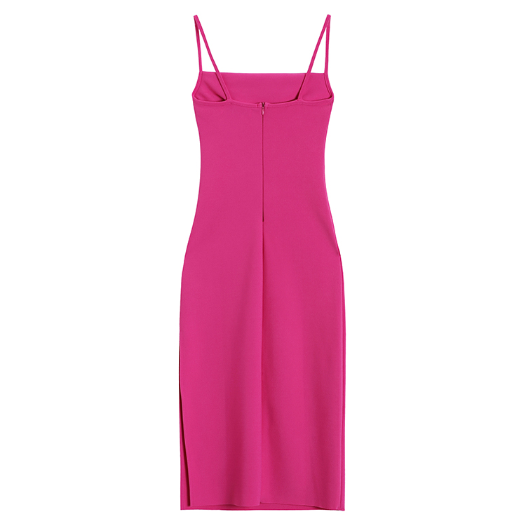 Split minimalist sling pure slim summer high waist dress