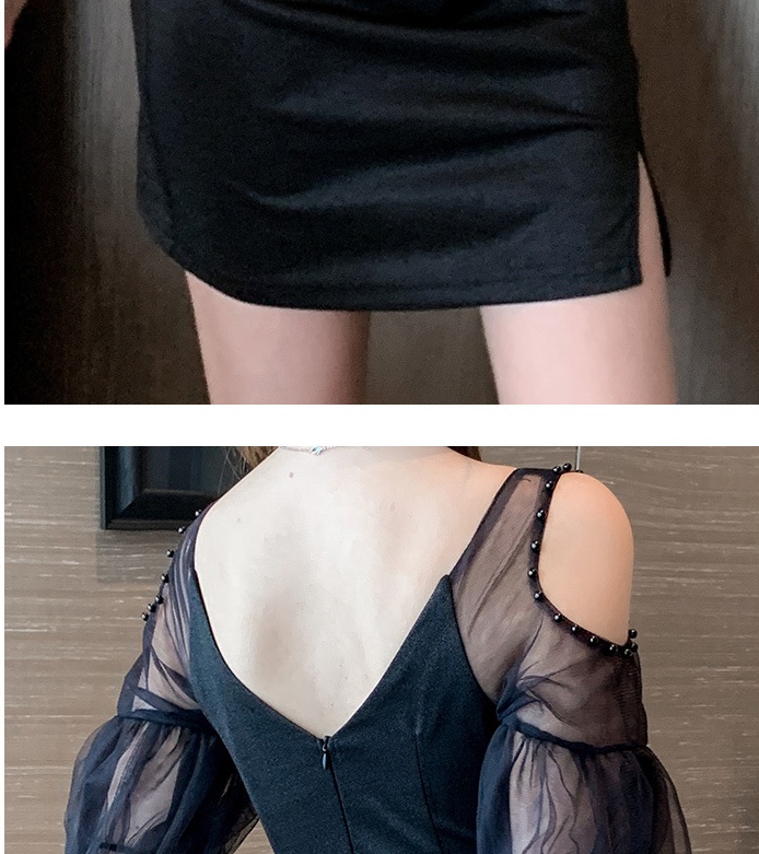 Package hip low-cut strapless sexy slim dress for women