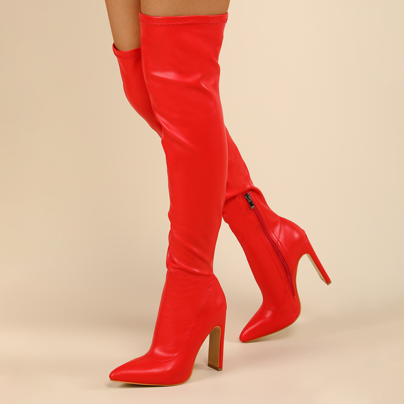 European style pointed boots exceed knee women's boots