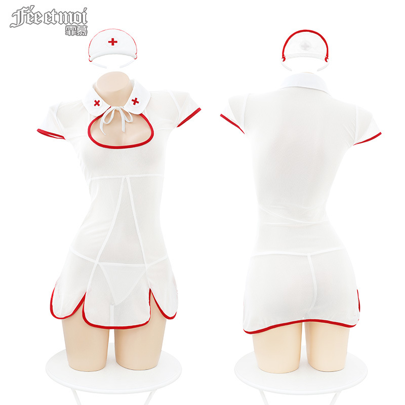 Perspective nurse uniform sexy Sexy underwear a set