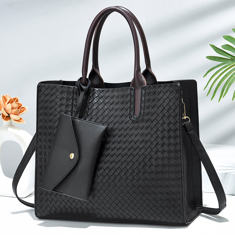 Weave high capacity composite bag shoulder fashion handbag