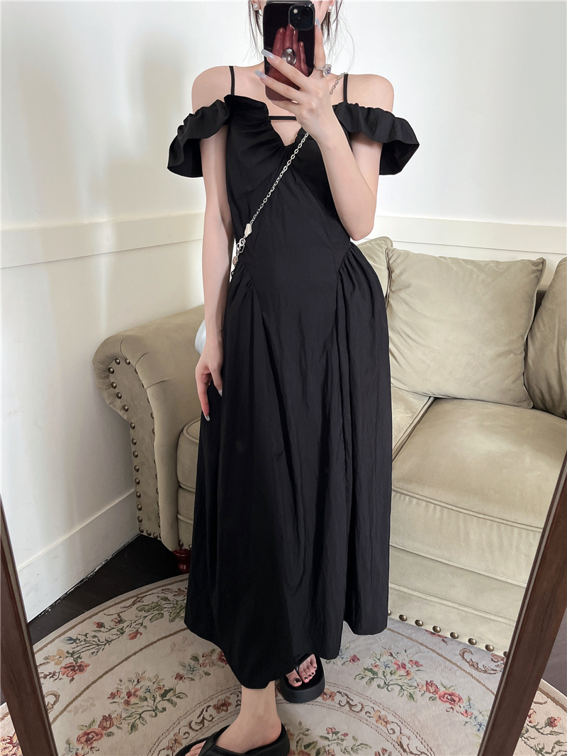France style pinched waist temperament dress