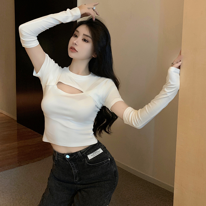 Pure cotton bottoming shirt short sleeve tops
