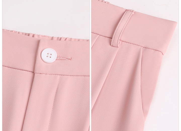 Pink summer pants drape wide leg pants for women