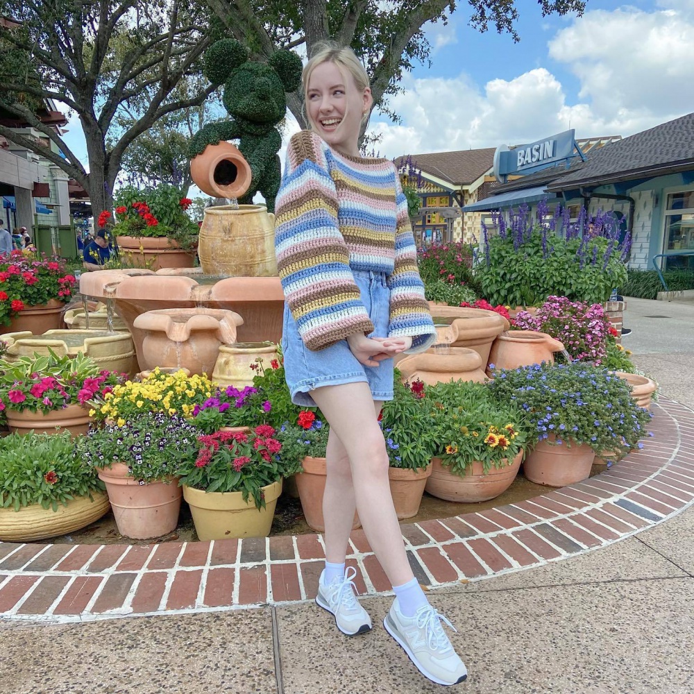 European style spring and summer stripe pullover sweater