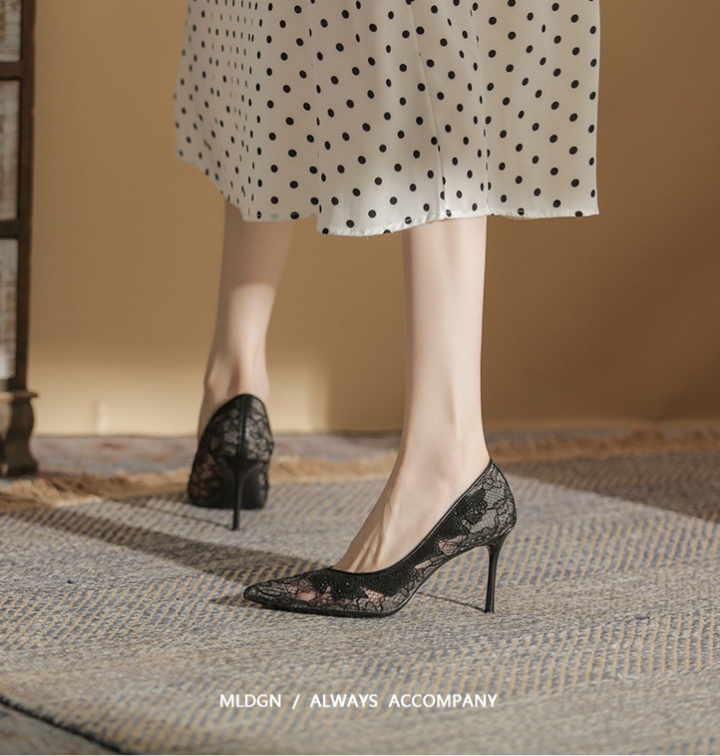 All-match high-heeled shoes sheepskin shoes for women