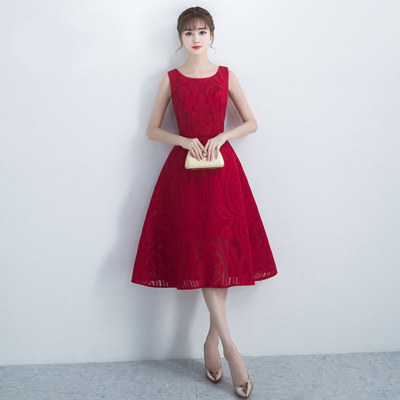 Long summer formal dress Korean style slim evening dress
