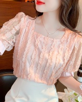 Sweet unique tops lace France style shirt for women
