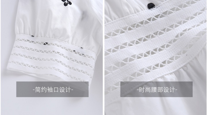 Square collar unique shirt lace tops for women