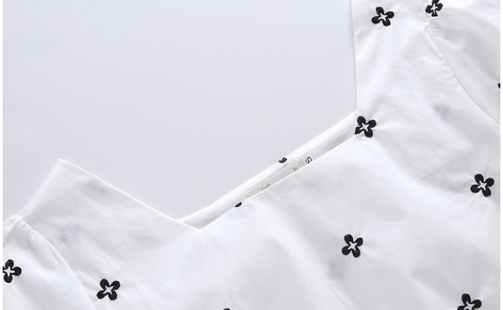 Square collar unique shirt lace tops for women