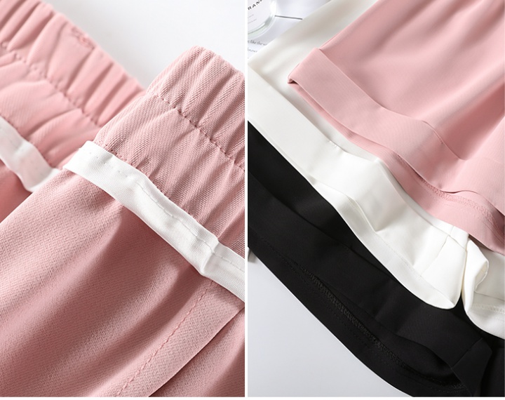 Slim fashion shorts loose pink business suit for women