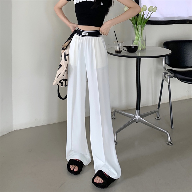 Korean style high waist long pants drape loose business suit
