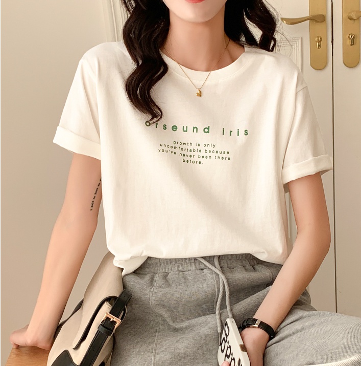 Loose printing T-shirt summer Casual tops for women
